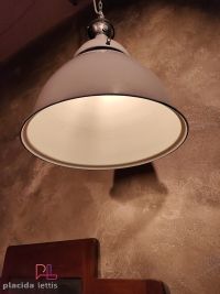 Lampada a sospensione vintage originale Benjamin a cupola larga, anni '50 – miniatura 5