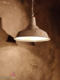 Lampada a sospensione vintage originale Benjamin RLM smaltata, anni '50 – miniatura 8