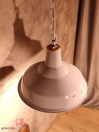 Lampada a sospensione vintage originale Benjamin RLM smaltata, anni '50 – miniatura 11