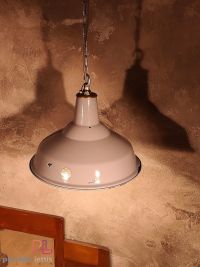 Lampada a sospensione vintage originale Benjamin RLM smaltata, anni '50 – miniatura 12