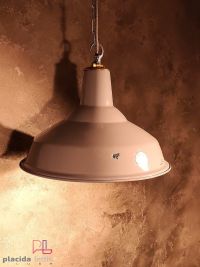 Lampada a sospensione vintage originale Benjamin RLM smaltata, anni '50 – miniatura 13