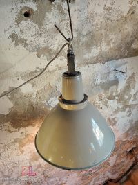 Lampada a sospensione vintage originale Mazdalux tortora, Inghilterra – miniatura 4