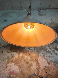 Lampada a sospensione vintage originale Mazdalux tortora, Inghilterra – miniatura 8