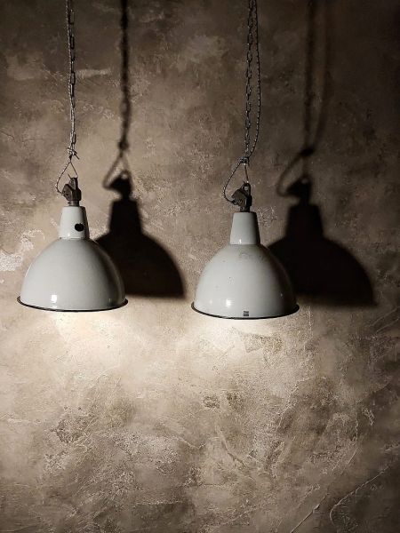 Lampada a sospensione vintage originale azzurra, Polonia anni '50-'70