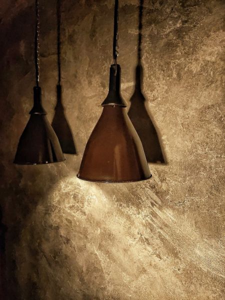 Lampada a sospensione vintage originale conica, Bulgaria anni '70