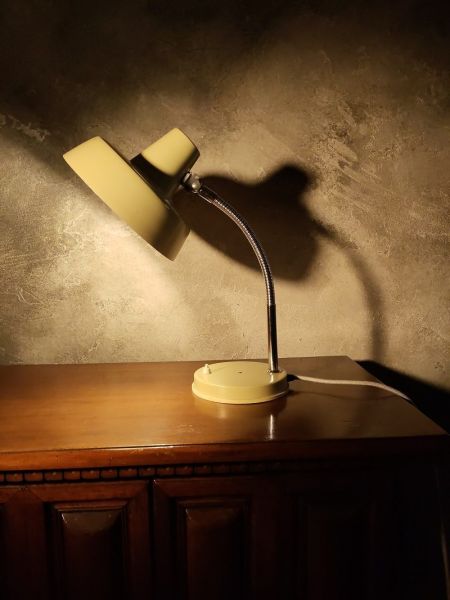 Lampada industriale da scrivania anni 60 - Colore beige