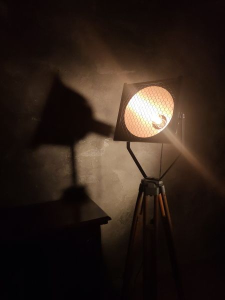 Faro da teatro vintage con frontale quadrato, Cecoslovacchia anni '60