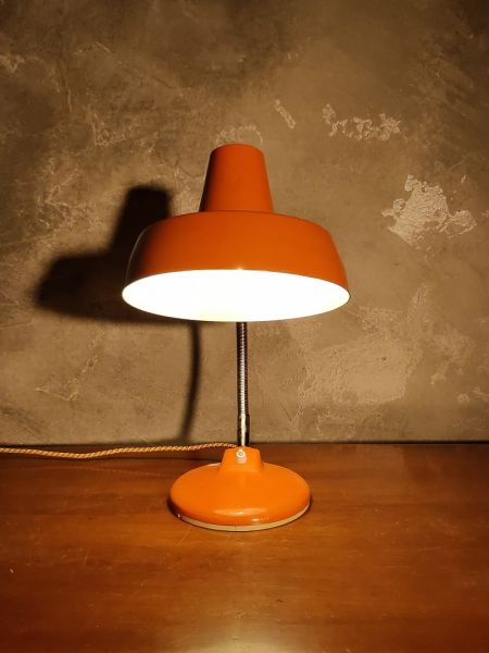 Lampada da scrivania vintage originale arancione, Ungheria anni '60