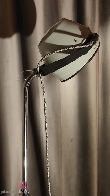 Lampada da terra vintage originale medica azzurra, Budapest anni '60
