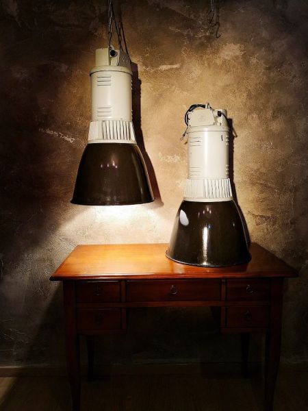Lampada a sospensione vintage originale XXL a cono stretto, ceca anni '70