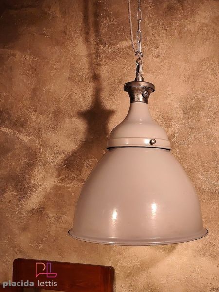 Lampada a sospensione vintage originale Benjamin a cupola larga, anni '50